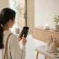 奧羅拉白色 APP 智控鋰電版精油擴香儀搭配手機操作情境