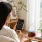 花苞 APP 智控鋰電版精油擴香儀搭配手機操作情境